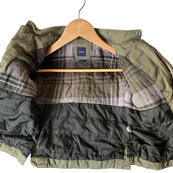 BabyGap Toddler Military Style Utility Jacket Size 3 Years Green Cotton Shell - Picture 3 of 8